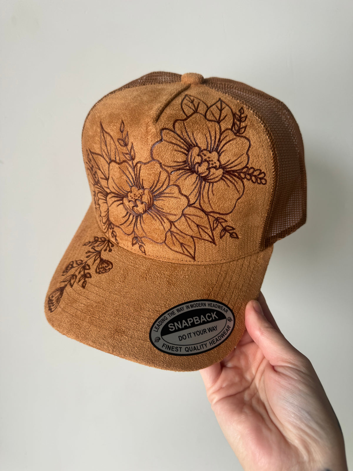 Southwestern Sweetheart Burned Suede Trucker Hat (Hat Only)
