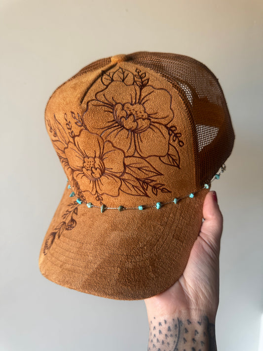 Burned Suede Trucker Hats